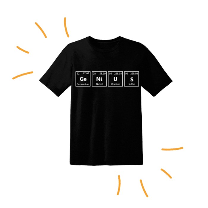 Leave a product review and you could win a periodic table t-shirt!