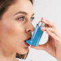 Woman with inhaler